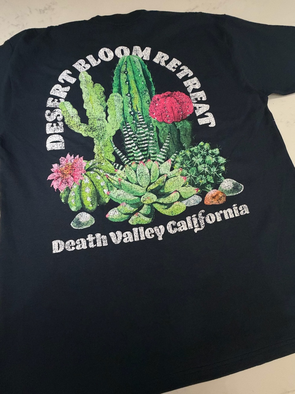 Men's Black Graphic Crewneck T‑Shirt - Desert Bloom View 2